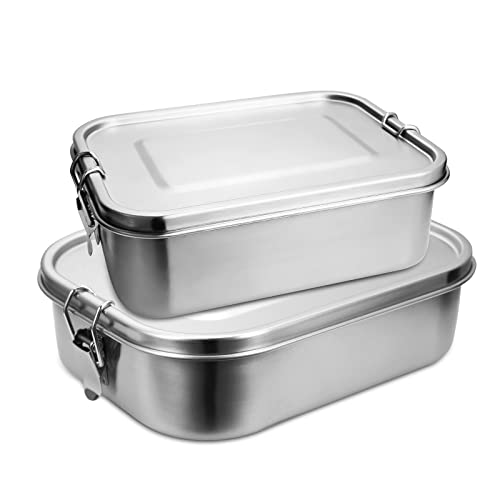 Jiubiaz Brotdose Edelstahl | 1200ml+1400ml | Dicht Plastikfrei Nachhaltig | Lunchbox Brotbox Vesperdose Brotbuechse Bento | Kind Schule | Edelstahl 304 Jiubiaz Brotdose Edelstahl | 1200ml+1400ml | Dicht Plastikfrei Nachhaltig | Lunchbox Brotbox Vesperdose Brotbuechse Bento | Kind Schule | Edelstahl 304 von Jiubiaz
