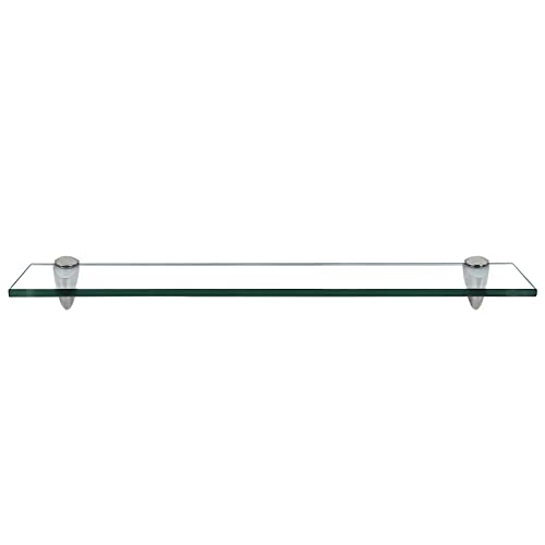 Jiubiaz Glasablage Glasregal, Glas Wandregal Klarglas mit 8mm ESG Sicherheitsglas und Halterung, perfekt geeignet als Duschregal/Badablage für Bad, Küchen,Balkon, Verschiedene Größen (40x10x0.8 cm) Jiubiaz Glasablage Glasregal, Glas Wandregal Klarglas mit 8mm ESG Sicherheitsglas und Halterung, perfekt geeignet als Duschregal/Badablage für Bad, Küchen,Balkon, Verschiedene Größen (40x10x0.8 cm) von Jiubiaz