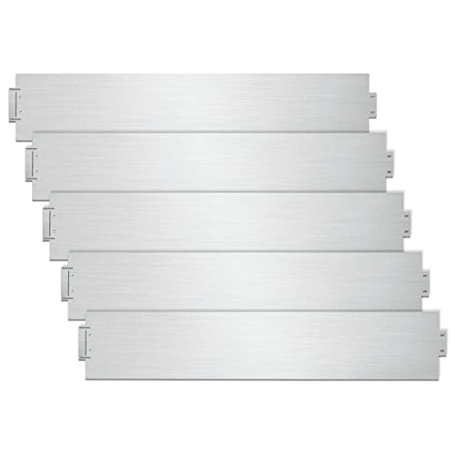 Jiubiaz Rasenkante Metall Beetumrandung 10m x18cm verzinkt Mähkante Beeteinfassung Palisade Gartenbeet (10 Stück Länge 1m Höhe 18cm) von Jiubiaz