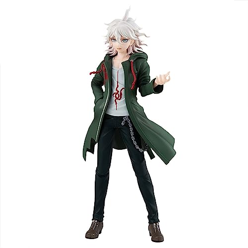 Nagito Komaeda Figur Statue Modell, 20cm Stehende Pose Anime Actionfigur Skulptur mit runder Basis, PVC Handgemachte Sammlerstück Display Dekoration von Jiumaocleu