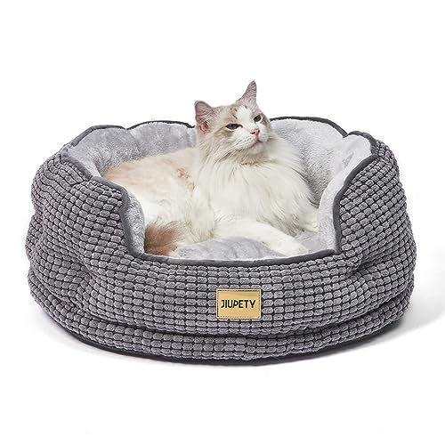 Jiupety Haustierbett, gemütliches Bett für Katzen und kleine Hunde, groß, Schwarz von Jiupety