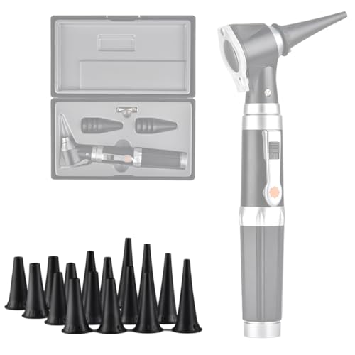 Jiusion Original 4 Pack 2,4 mm 3 mm 4 mm 5 mm Otoskop Spekulum Tipps für Jiusion 3X Otoskop oder gleichen Stil Otoskop, Disposabe Spekulum Otoskop Kappen Zubehör 16 Stück in Total von Jiusion
