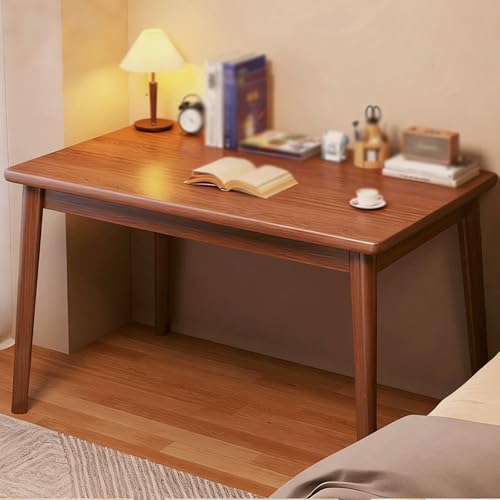 JixCJHj Computer Desk for Home Office, Offices Table for Small Spaces, Writing Desks ，Adjustable Feet | Water-Resistant, Scratchproof Surface，Easy Assembly，for Bedroom(Walnut,120 * 55cm(47 * 22in)) von JixCJHj