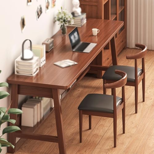 Moderner Computertisch；Schreibtisch Arbeitszimmer Computertisch；einfacher Gaming-Schreibtisch,schlicht,einfacher Aufbau, ,mit Ablagefächer, für Homeoffice und Gaming(Walnut,80*60cm(31*24in)) von JixCJHj