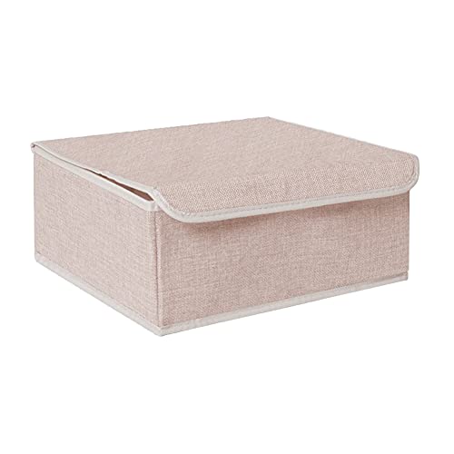 Jjoer Aufbewahrungsbox Stoff Aufbewahrungsbox Groß Stoff-Aufbewahrungsboxen Leinwand Lagerung Box Kleine Lagerung Boxen Lagerung Boxen Für Kleidung beige von Jjoer