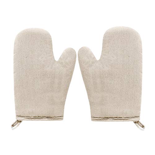 Jjoer Backofenhandschuhe Topfhandschuhe Grau Ofen Handschuhe Neuheit Ofen Handschuhe Doppel Ofen Handschuhe Kochen Handschuhe Beige,One Size von Jjoer