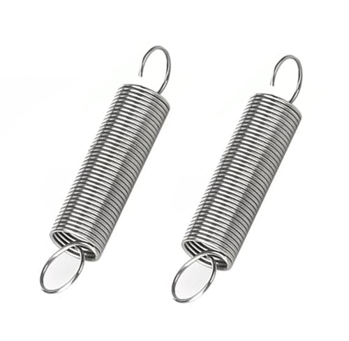 5 Stück Spannfedern, Doppelhaken Spannfedern, 0.3mm Drahtdurchmesser, 3mm Außendurchmesser, 70mm freie Länge, Edelstahl - Befestigungszubehör von Jjoias