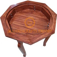 ständer Für Runden Tisch Teakholzständer Marmorkaffeetischplatte Handgefertigt Made in India Home Decor Artikel Weihnachtsgeschenk von JkHandicraftsExport