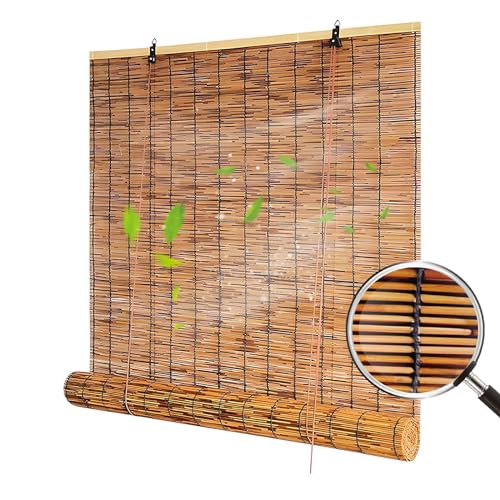 JkXuberant Jalousie Bambus Sonnenschutz Rollos Für Fenster Retro Bambusrollo Sichtschutz Außenrollos 150-180cm Natürliche Schilfrohrvorhang Für Schlafzimmer/Wohnzimmer/Garten/Terrasse JkXuberant Jalousie Bambus Sonnenschutz Rollos Für Fenster Retro Bambusrollo Sichtschutz Außenrollos 150-180cm Natürliche Schilfrohrvorhang Für Schlafzimmer/Wohnzimmer/Garten/Terrasse von JkXuberant