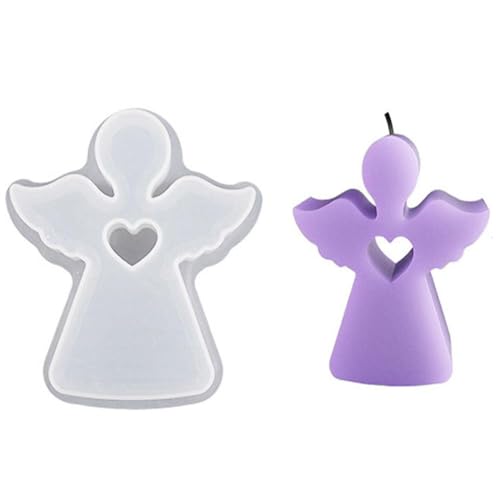 3D-Engel-Kerzen-Form, Engel-Silikonform für Duftkerzen, Feenengel, Silikon-Kerzenform, Seife, einfache Engel-Aroma-Kerzenform von Jkapagzy