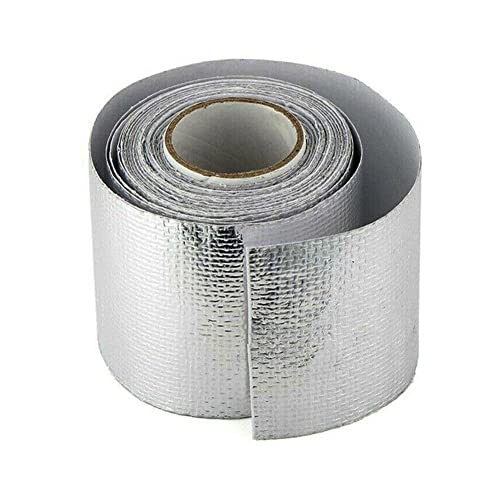 Jkapagzy 5mx5cm Hitzeschutzband Silber Stoff Hitzeschutzband Selbstklebendes Isolierband Aluminiumband Hitzebeständig von Jkapagzy