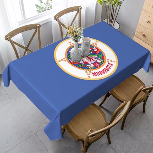Jkkghll Minnesota State Flag Print Camping Decorations 35x55 In Versatile Rectangle Tablecloth for Kitchen Dining Room von Jkkghll