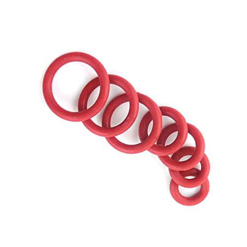 10pcs Red Silicon Rubber O-Ringe Dichtungen 5mm Dicke Außendurchmesser 75-125mm Seals Dichtung Unterlegscheibe, 75x65x5mm von Jksdp