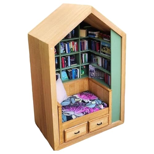 Jlkegfdf a-nxiety Bookroom, Shake Away Your a-nxiety Handcrafted -ni Room Box Detaillierte Holzszene a-nxiety Bücherregal mit 200 -ni Büchern und 2 Kissen Jlkegfdf a-nxiety Bookroom, Shake Away Your a-nxiety Handcrafted -ni Room Box Detaillierte Holzszene a-nxiety Bücherregal mit 200 -ni Büchern und 2 Kissen von Jlkegfdf