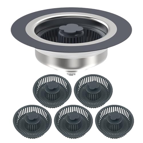 Abflusssieb – Küchenspüle Abflusssieb, Abflussstopfen | 3 in 1 Küchenspüle Abflusssieb Sieb, Abflusssieb aus Edelstahl, Abflussstopfen Abflusssieb – Küchenspüle Abflusssieb, Abflussstopfen | 3 in 1 Küchenspüle Abflusssieb Sieb, Abflusssieb aus Edelstahl, Abflussstopfen von Jlobnyiun