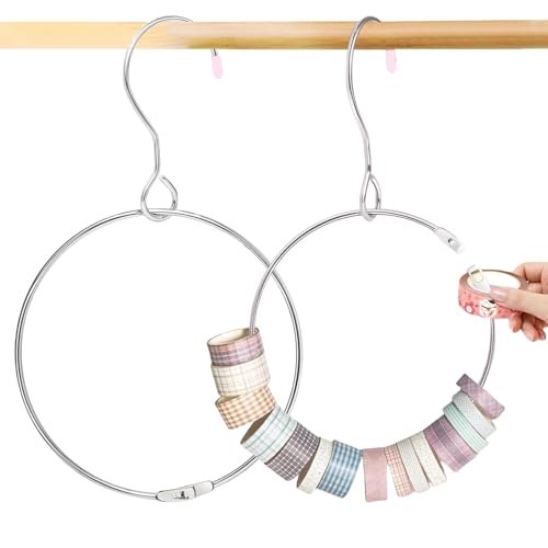 Aufbewahrungsring für Papierband, Washi Tape Organizer | Washi Tape Display Display mit großem Haken, tragbarer Washi Tape-Ständer, Bandrolle Display Ring für die ma Aufbewahrungsring für Papierband, Washi Tape Organizer | Washi Tape Display Display mit großem Haken, tragbarer Washi Tape-Ständer, Bandrolle Display Ring für die ma von Jlobnyiun