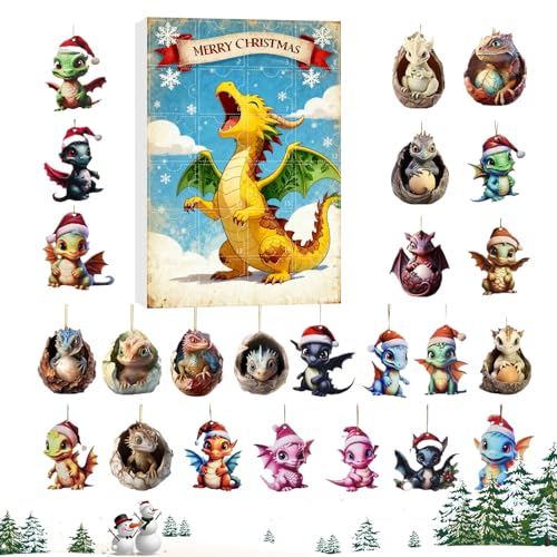 Countdown Kalender,Advents 24 Tage Wohndekoration,Weihnachtsdrache Deko Figuren Countdown - für Baum Fenster Tür Büro Auto Geschäfte Schreibtisch Kränze Wohnzimmer Geburtstag Erwachsene Countdown Kalender,Advents 24 Tage Wohndekoration,Weihnachtsdrache Deko Figuren Countdown - für Baum Fenster Tür Büro Auto Geschäfte Schreibtisch Kränze Wohnzimmer Geburtstag Erwachsene von Jlobnyiun