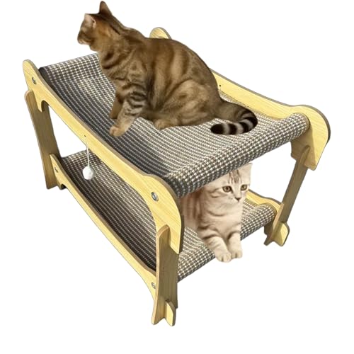 Doppelschicht -Katzenkratzer - 13x14in Sisal Board, Kätzchen -Haustierbett, Innenmöbel Beschützer, Couch Wandteppichkratzer Prävention, großes mittel | Ideal für das Heimspiel Ruhet Schlaf Ent von Jlobnyiun