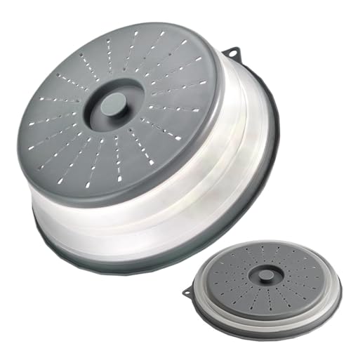 Faltbarer Mikrowellen-Deckel, hitzebeständiger Mikrowellendeckel, lebensmittelechte Mikrowellen-Abdeckung, Backgeschirr-Deckel für Küche und Küche von Jlobnyiun