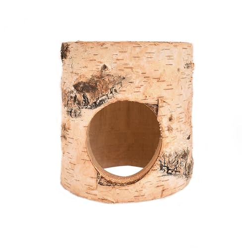 Hamsterversteck – Hamsterbaumtunnel, Kleintierröhren und Tunnel | Durables Hamster-Ruhehaus, Baumstamm-Tunnel zum Verstecken von Hamstern aus Birke für Zwerghamster, Rennmäuse und Kleintiere von Jlobnyiun