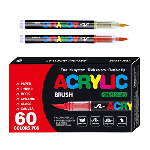 Jlobnyiun Acrylfarbenmarker - wasserdichtes Zeichenstift, Malwerkzeug | Permanente Multi -Oberflächen -Set für Steinholz Stoff Leinwand Papierglas, feine Tipps Kunststifte Handwerksprojekte Dekorat von Jlobnyiun