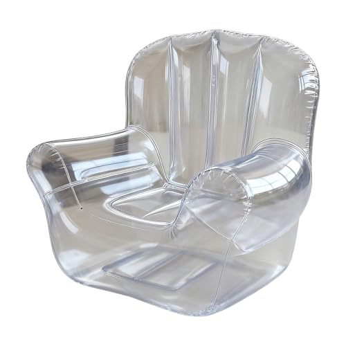 Jlobnyiun Aufblasbarer Stuhl - Camping Sitzmöbel Luftsofa Transparent,Transparente Sofa Couch Zur Entspannung Im Garten Balkon Poolbereich Outdoor Und Zimmer von Jlobnyiun
