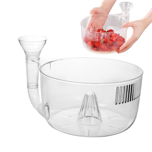 Jlobnyiun Automatische Obstwaschmaschine - Automatisches -sieb, Abflusskorb Früchte Waschschale | Schneller Ablassküchen -Colander Rinser Für Beeren Waschmaschine Home Picknicks Waschbecken Barbecue von Jlobnyiun