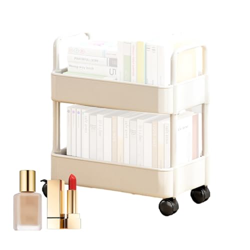Jlobnyiun Rolling Utility Cart - Multi -Tier -Küchenlager, Organisator mit n, schmales, raumsparendes, Abnehmbarer Metallwagen, Hochleistungsständer | Perfekt für Küchenbadezimmer Büro Schlafsaal was von Jlobnyiun