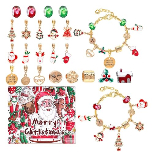 Jlobnyiun Schmuck-Set, Weihnachts-Countdown, Countdown-Kalender, Schmuckherstellungs-Set, festliches Sammlerstück, Adventsparty, Gastgeschenke für Frauen, Erwachsene, Kinder, Familie, Kinder, Teenager Jlobnyiun Schmuck-Set, Weihnachts-Countdown, Countdown-Kalender, Schmuckherstellungs-Set, festliches Sammlerstück, Adventsparty, Gastgeschenke für Frauen, Erwachsene, Kinder, Familie, Kinder, Teenager von Jlobnyiun
