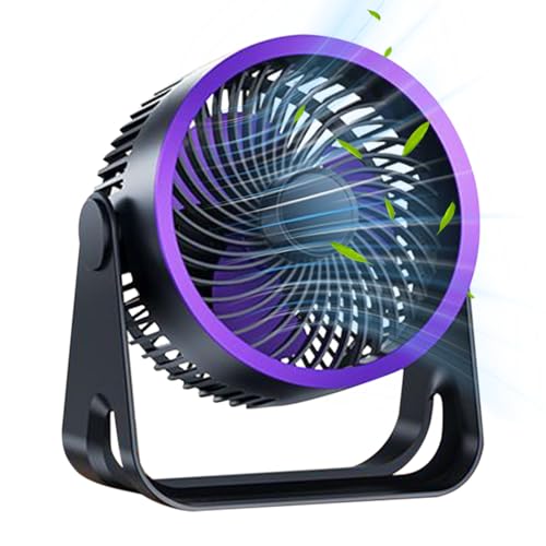 Jlobnyiun Tischventilator | Wiederaufladbarer Tischventilator,Wandmontierbare Leise Ausrüstung Mit 360° Neigefunktion Für Wohnzimmer Schlafzimmer Camping von Jlobnyiun