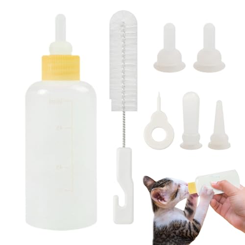 Kätzchen -Fütterungskit - 7pcs Pflegeflaschen Set, 60 ml Welpenmilchfuttermittel, wiederverwendbare Haustierversorgungen, weiche Nippel -Trainingsflasche, Haustiere Care Accessoire | Perfekte Wahl für Kätzchen -Fütterungskit - 7pcs Pflegeflaschen Set, 60 ml Welpenmilchfuttermittel, wiederverwendbare Haustierversorgungen, weiche Nippel -Trainingsflasche, Haustiere Care Accessoire | Perfekte Wahl für von Jlobnyiun