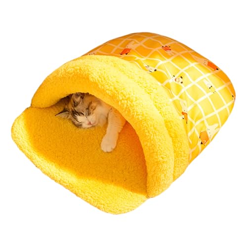 Katzenhöhlenbett,Höhlenkatzenbett | Schlafhöhle für Winterhaustiere in Pantoffelform - Winter-Katzenbett für Kätzchen, halbgeschlossenes Katzenzelt, weiches, warmes Haus für Katzen, Hunde, von Jlobnyiun