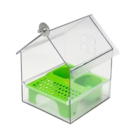 Klare Vogeltränke,Vogelfutternapf - Wasser und Futter Spender Badewanne für Vogelbeobachtung Garten Balkon Terrasse von Jlobnyiun