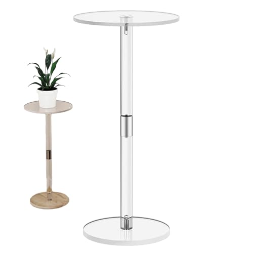 Klarer Akzenttabelle - Acryl -Endständer, transparente Seite | Zeitgenössische kleine Raummöbel mit minimalistischem Rahmen für Wohnzimmersofa Setup, dekorative Hausorganisator Piece Schlafzimmer von Jlobnyiun