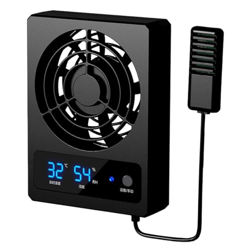 Reptilienkühlungslüfter - Heizungsreptilienlüfter, Intelligente Reptilienfeuchtigkeitsanzeige Mit LED -Display | Ventilationslüder Mit Geringer Lärm, Effiziente Reptilientemperatur Und Feuchtigkeitsan von Jlobnyiun