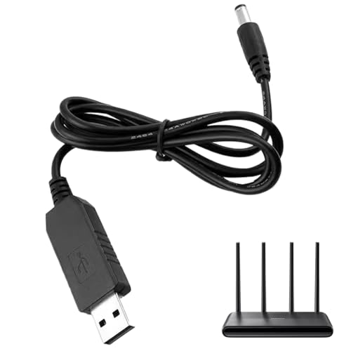 Spannungs -Booster -Kabel - USB -to -DC -Adapter, Stiefenverdrahtung | Compact 5 V bis 9 V/12 V Konverterkabel mit Stecker für Schreibtischlüfter, LED -Licht, elektronische Tastatur oder Reisegeräte u von Jlobnyiun
