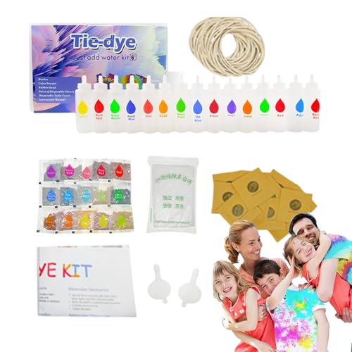Tie Dye Kit - Stoff Art Kit | Kreatives Farbburst Set, Textil Painting Bündel für Home Modeprojekte Shirts Socken Handtücher Outdoor Crafts School Group Aktivitäten Erwachsene Anfänger Anf Tie Dye Kit - Stoff Art Kit | Kreatives Farbburst Set, Textil Painting Bündel für Home Modeprojekte Shirts Socken Handtücher Outdoor Crafts School Group Aktivitäten Erwachsene Anfänger Anf von Jlobnyiun
