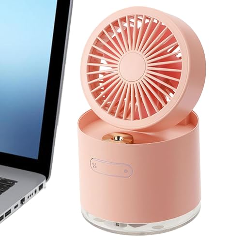 Tragbarer Nebelventilator | Verstellbarer Reiseventilator Mit Licht Für Büros - Reiseventilator, Persönlicher Schreibtischventilator, Mini-Ventilator, Abnehmbarer Tischventilator, USB-Tischventilator Tragbarer Nebelventilator | Verstellbarer Reiseventilator Mit Licht Für Büros - Reiseventilator, Persönlicher Schreibtischventilator, Mini-Ventilator, Abnehmbarer Tischventilator, USB-Tischventilator von Jlobnyiun