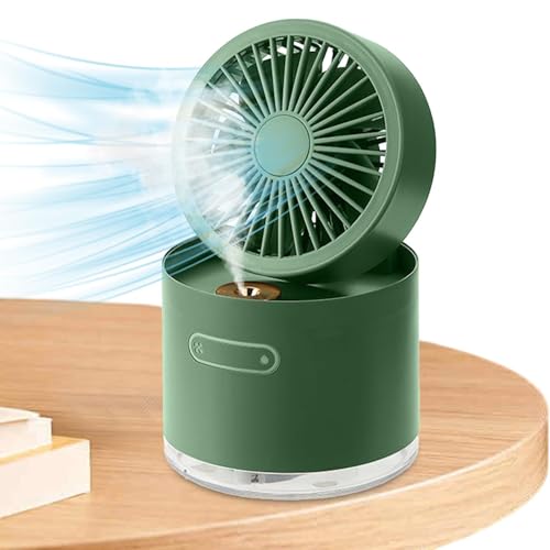 Tragbarer Nebelventilator | Verstellbarer Reiseventilator Mit Licht Für Büros - Reiseventilator, Persönlicher Schreibtischventilator, Mini-Ventilator, Abnehmbarer Tischventilator, USB-Tischventilator Tragbarer Nebelventilator | Verstellbarer Reiseventilator Mit Licht Für Büros - Reiseventilator, Persönlicher Schreibtischventilator, Mini-Ventilator, Abnehmbarer Tischventilator, USB-Tischventilator von Jlobnyiun