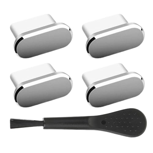 Typ -C -Staubstecker - Ladeanschlussabdeckung, USB -Steckverbindungsdicht | Anti-Mobile--Protektor-Stecker mit Reinigungsbürste, tragbare Lochkappe für Wanderfahrten im Freien und die Verwendung von Jlobnyiun