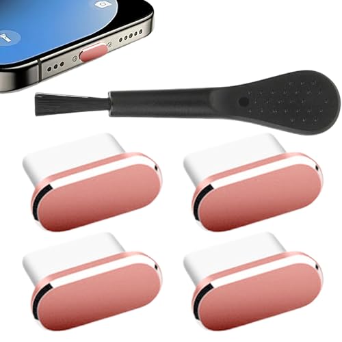 Typ -C -Staubstecker - Ladeanschlussabdeckung, USB -Steckverbindungsdicht | Anti-Mobile--Protektor-Stecker mit Reinigungsbürste, tragbare Lochkappe für Wanderfahrten im Freien und die Verwendung von Jlobnyiun