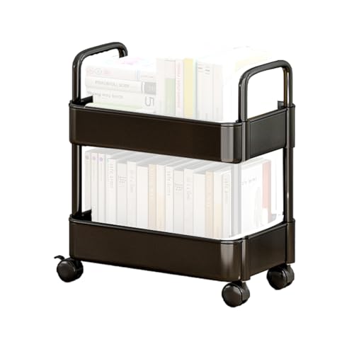 Utility Cart, Moveable Small Bookshelf, Space Saving Book Storage Shelf, Mobile Bookshelf with Wheels, Rolling Storage Cart, Multifunctional Storage Cart, Utility Storage Cart for Utility Cart, Moveable Small Bookshelf, Space Saving Book Storage Shelf, Mobile Bookshelf with Wheels, Rolling Storage Cart, Multifunctional Storage Cart, Utility Storage Cart for von Jlobnyiun