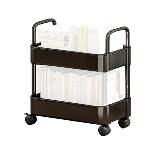 Utility Cart - Multi -Layer -Rolling -Dray -Organizer, kompaktes schmales Lagerregal, abnehmbarer Trolley, Hochleistungsmetallregal, tragbarer Stand | Ideal für Küchenspeisekammer Wäscherei Wohnheimbü von Jlobnyiun