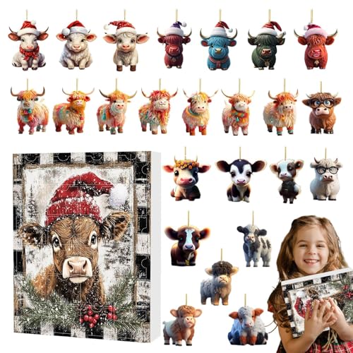 Weihnachts-Adventskalender,Weihnachts-Adventskalender 2024 | Highland Cow 24 Tage Adventskalender Weihnachtsschmuck,Weihnachts-Countdown-Kalender für Familie, Freunde, Kinder, Mädchen Weihnachts-Adventskalender,Weihnachts-Adventskalender 2024 | Highland Cow 24 Tage Adventskalender Weihnachtsschmuck,Weihnachts-Countdown-Kalender für Familie, Freunde, Kinder, Mädchen von Jlobnyiun