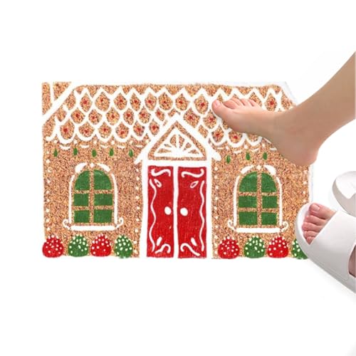 Weihnachts Außenmatte | Weihnachts Außen Lebkuchenhaus Teppich | WeihnachtstürmattRutschfeste Weiche Türmatte Bereichsteppich | Für Zuhause Eingangsbereich Wohnzimmer Schlafzimmer Küche Badezimmer Und Weihnachts Außenmatte | Weihnachts Außen Lebkuchenhaus Teppich | WeihnachtstürmattRutschfeste Weiche Türmatte Bereichsteppich | Für Zuhause Eingangsbereich Wohnzimmer Schlafzimmer Küche Badezimmer Und von Jlobnyiun