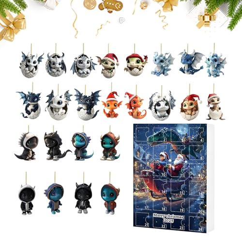 Weihnachts Countdown Kalender | 2D Adventskalender Für Weihnachten - 24 Tage Acryl Deko Mit Figuren Für Schreibtisch Wand Baum Büro Familie Jugend Kinder Erwachsene von Jlobnyiun