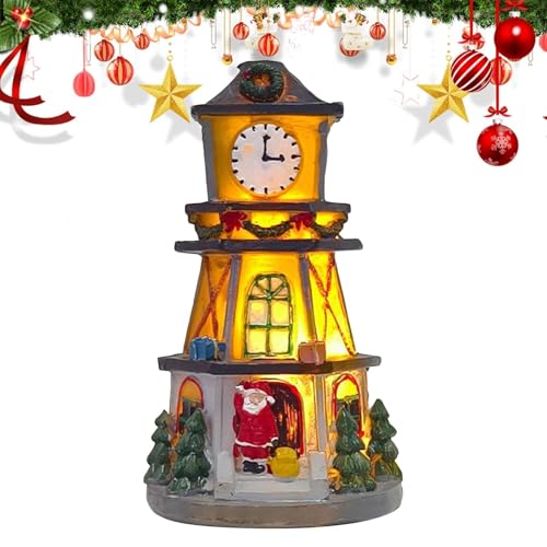 Weihnachtsdorfausstellung - Weihnachtsschmuck, dekorative Miniatur | Desktop -Szene für das Schlafzimmerstudium im Wohnzimmer, festliche Tabletop -Dekoration Party Planer Veranstaltung Organisatoren s von Jlobnyiun