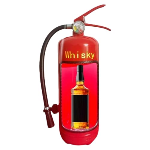 Weinkisten-Feuerlöscher, Flaschenhalter für Feuerlöscher – Spirituosen-Flaschenhalter, Eisen-Weinflaschenhalter, Aufbewahrungs-System für Whisky-Feuerwehrleute, Innendekoration von Jlobnyiun