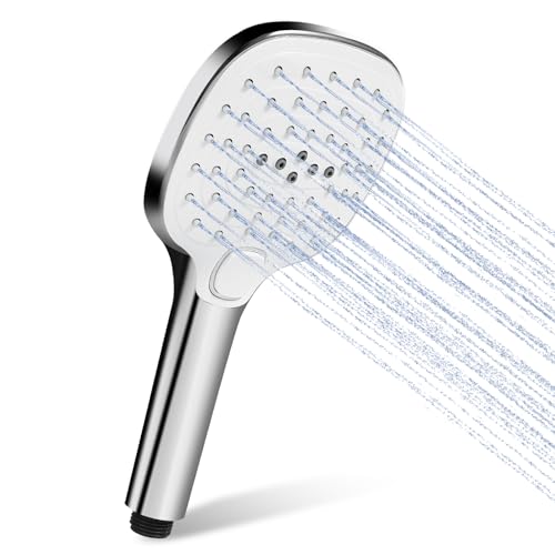 Jmlieben Duschkopf Hochdruck mit 3 Strahlarten（Nebel/Regen/Mix) 120cm Duschplatte Handbrause mit Ein-Klick-Umschaltung Wassersparend & Leistungsstark Duschbrause für Bad & Dusche von Jmlieben