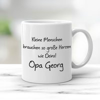 Opa Tasse Mit Name Kleine Menschen Spruch Geschenk von JmomentsShop